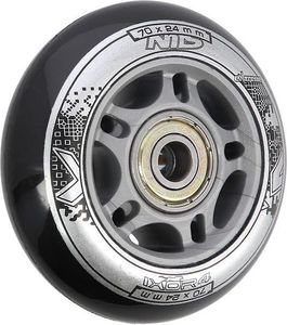 Nils Extreme PU 70x24 82A CZARNE N (4 szt.) + ABEC-9 (8 szt.) ZESTAW NILS EXTREME 2