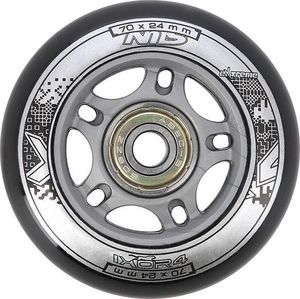 Nils Extreme PU 70x24 82A CZARNE N (4 szt.) + ABEC-9 (8 szt.) ZESTAW NILS EXTREME 3