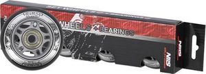 Nils Extreme PU 70x24 82A CZARNE N (4 szt.) + ABEC-9 (8 szt.) ZESTAW NILS EXTREME 4