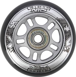 Nils Extreme PU 76x24 82A CZARNE N (4 szt.) + ABEC-9 (8 szt.) ZESTAW NILS EXTREME 3
