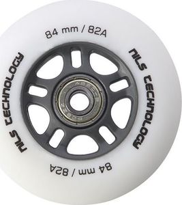 Nils Extreme PU 84x24 82A BIAŁE MATOWE (4 szt.) + ABEC-9 CHROME (8 szt.) ZESTAW NILS EXTREME 2
