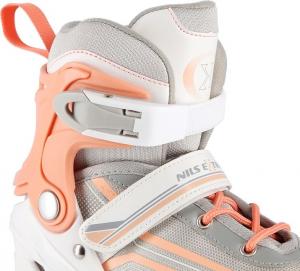 Rolki Nils Extreme NH18190 z wymienną płozą regulowane białe r. 29-33 5