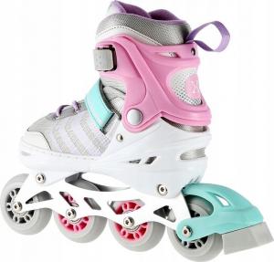 Rolki Nils Extreme NH18192 z wymienną płozą regulowane białe r. 34-38 5