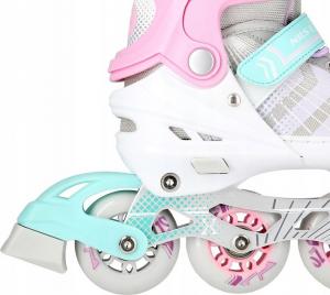 Rolki Nils Extreme NH18192 z wymienną płozą regulowane białe r. 34-38 6