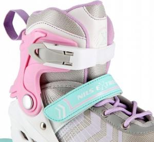 Rolki Nils Extreme NH18192 z wymienną płozą regulowane białe r. 34-38 9