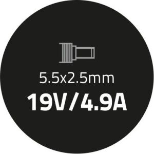 Zasilacz do laptopa Qoltec 90 W, 2.5 mm, 4.9 A, 19 V (50074.90W) 4