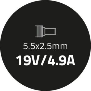 Zasilacz do laptopa Qoltec 90 W, 2.5 mm, 4.9 A, 19 V (50076.90W) 2