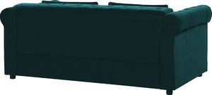Beliani Sofa rozkładana welurowa zielona CHESTERFIELD 6