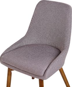 Beliani Zestaw 2 krzeseł do jadalni beżowoszary MELFORT 6