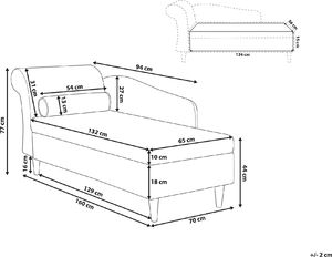 Beliani Szezlong welurowy lewostronny szmaragdowy LUIRO 8