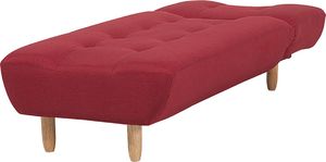 Beliani Szezlong rozkładany czerwony ALSTEN 3