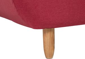 Beliani Szezlong rozkładany czerwony ALSTEN 5