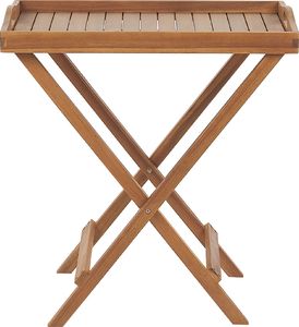 Beliani Stolik ogrodowy drewniany jasny JAVA 2