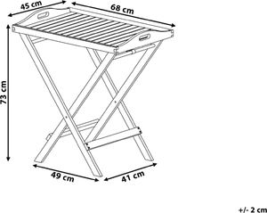 Beliani Stolik ogrodowy drewniany jasny JAVA 5