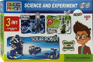 Lean Sport Zestaw Naukowy 3w1 Robot Solarny Dynamo Stacja Pogodowa 8