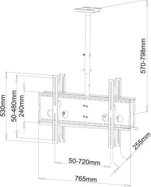 Art Uchwyt sufitowy AR-21D 30'' - 65'' 2