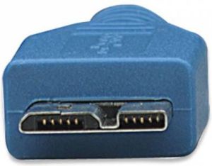 Kabel USB Techly USB-A - micro-B 1 m Niebieski (305243) 4