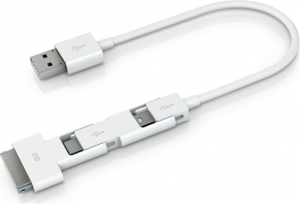 Kabel USB Innergie 3w1 USB/Lightning, microUSB, miniUSB, 0.2m (ACC-S20CW RA) 1