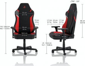Fotel Nitro Concepts X1000 czarno-czerwony 2