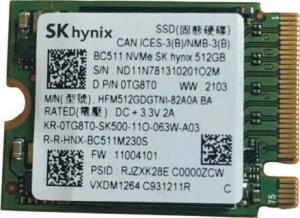 Dysk SSD SK Hynix BC511 512GB 2230 PCie (HFM512GDGTNI-82A0A BA) - demontaż 1