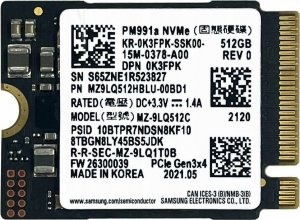 Dysk SSD Samsung Samsung PM991a 256 GB M.2 2230 - demontaż 1