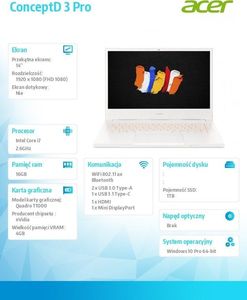 Laptop Acer ConceptD 3 Pro CN314-72P (NX.C5VEP.002) 6