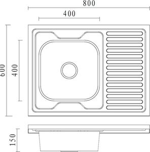 Zlewozmywak Steiner ROBIN 111 SteelQ satynowy z syfonem 1-komorowy prawa z/o 2