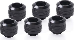 Alphacool Alphacool Eiszapfen PRO 13mm HardTube Fitting G1 / 4 - Deep Black Sixpack, connection 1