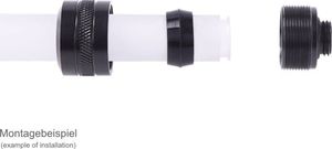 Alphacool Alphacool Eiszapfen PRO 13mm HardTube Fitting G1 / 4 - Deep Black Sixpack, connection 4
