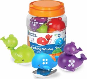 Learning Resources Figurki Do Nauki Liczenia i Poznawania Kolorów Wieloryby 1