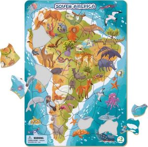 Dodo Dodo Puzzle ramkowe Mapa Ameryki Południowej 53 el 1