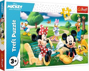 Trefl Puzzle 24 Maxi Myszka Mickey w gronie przyjaciół 14344 1