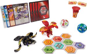Figurka Spin Master Bakugan Baku-Gear zestaw 4 figurki i karty Sabra x Pyravian Ultra 3