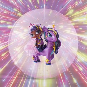 Figurka Spin Master Hatchimals Pixies Riders - laleczka Moonlight Mia i zwierzak Unicornix Dark Unicorn (20127462) 12