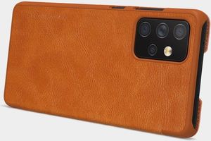 Nillkin Etui Nillkin QIN do Samsung Galaxy A72 5G/4G (Brązowe) uniwersalny 9