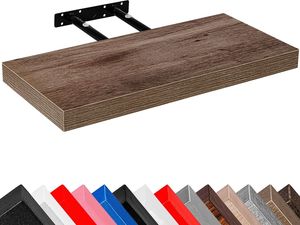 Stilista BRĄZOWY DEKOR DREWNA PÓŁKA NAŚCIENNA WISZĄCA 40 CM Unw 4