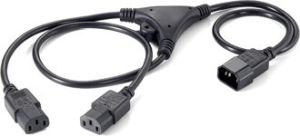 Kabel zasilający Equip Y IEC C14 -> 2x IEC C13 1,60m (112210) 1