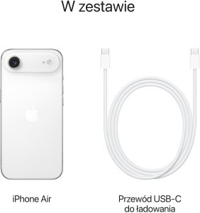 Smartfon Apple iPhone Air 5G 256GB Biały (MG2M4ZD/A) + FlexibleGlass 8