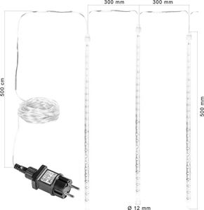 VOLTRONIC LAMPKI SOPLE PADAJĄCY ŚNIEG 480 LED METEORYT 50 CM Unw 2