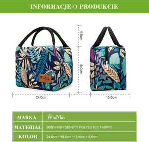 WinMax Torba termoizolacyjna śniadaniowa niebieska 7 L 3