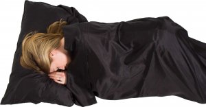 Lifeventure Silk Ultimate Sleeping Bag Liner, Mummy, Black 1