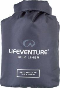 Lifeventure Silk Sleeping Bag Liner, Rectangular, Grey 1