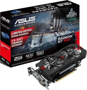Karta graficzna Asus R7 360 2GB GDDR5 (128Bit) 2xDVI/HDMI/DP (90YV08E1-M0NA00) 4