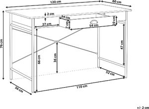 Biurko Beliani Casco Brązowe 120 cm x 60 cm 6
