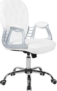 Krzesło biurowe Beliani Princess Białe 2
