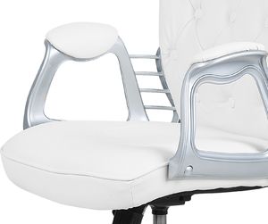 Krzesło biurowe Beliani Princess Białe 6