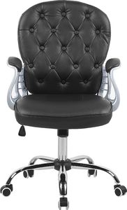 Krzesło biurowe Beliani Princess Czarne 2