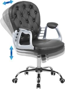 Krzesło biurowe Beliani Princess Czarne 4