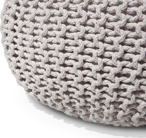 Beliani Puf 40 x 25 cm jasnoszary CONRAD 4