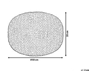 Beliani Puf 50 x 35 cm brązowy CONRAD 3